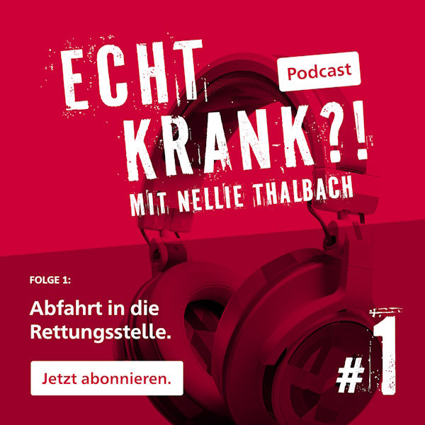 Podcast Echt krank?! Staffel 1 Folge 1 –Abfahrt in die Rettungsstelle Sounddesign und Mix by  Sound Pool Studio Pulheim